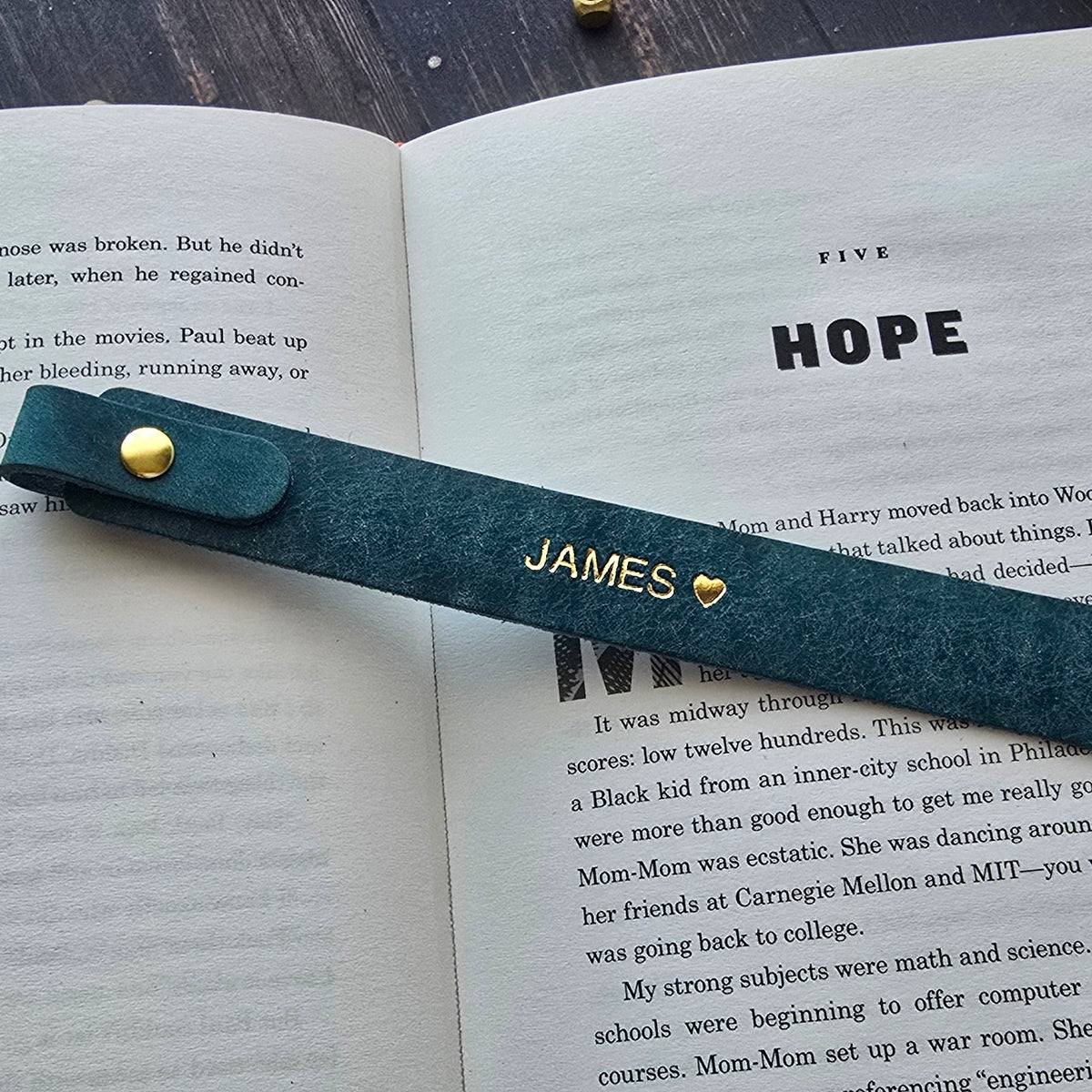 Personalised Leather Bookmark – Gift for Husband