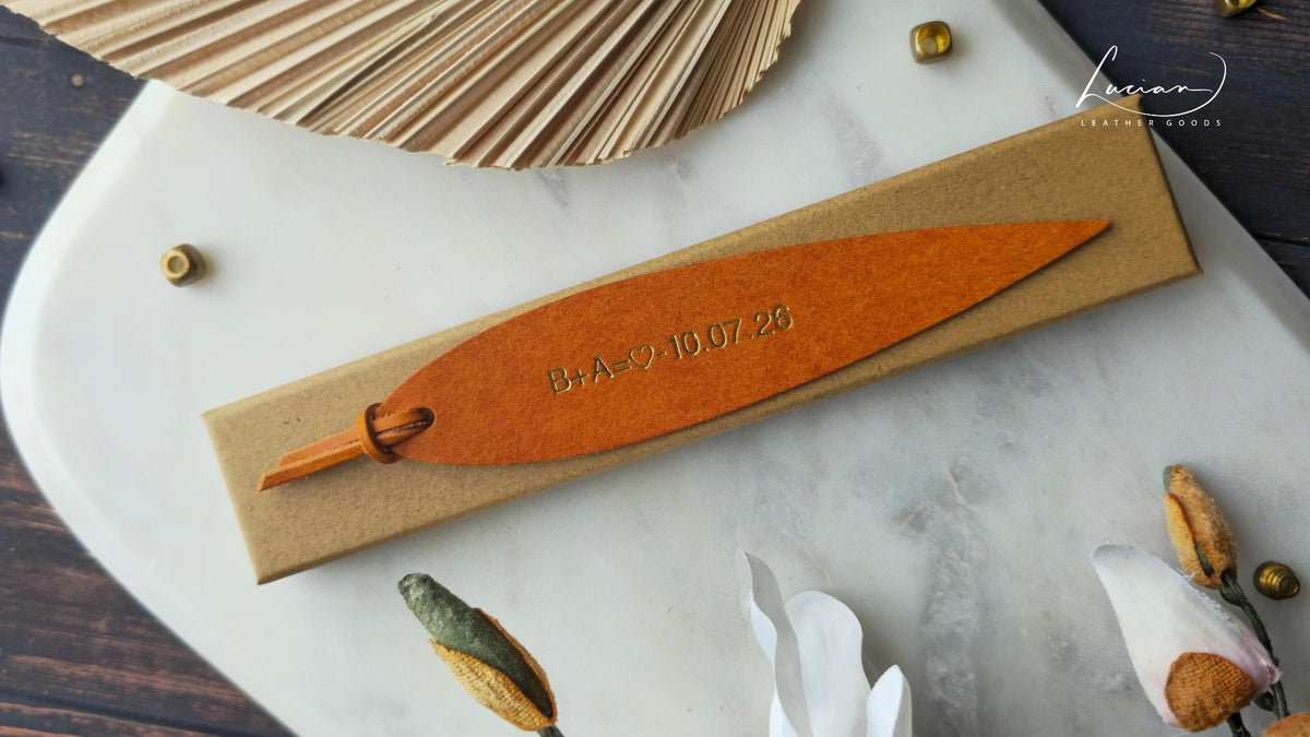 Willow Personalised Leather Bookmark