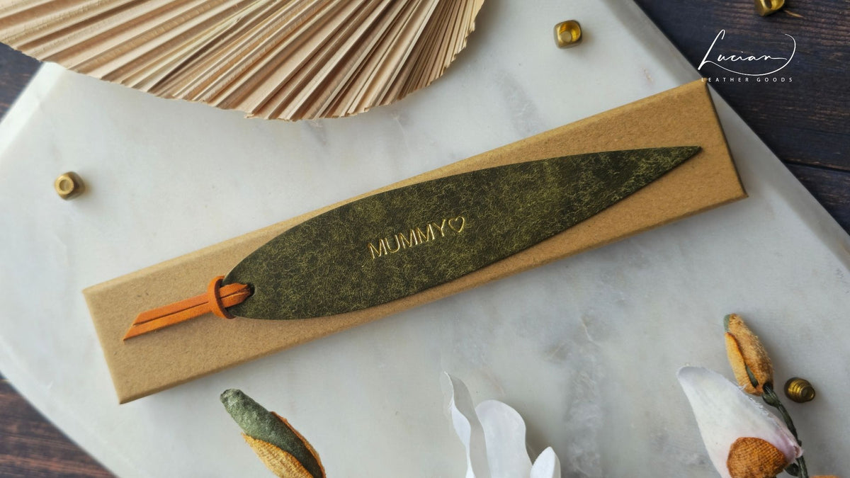 Willow Personalised Leather Bookmark