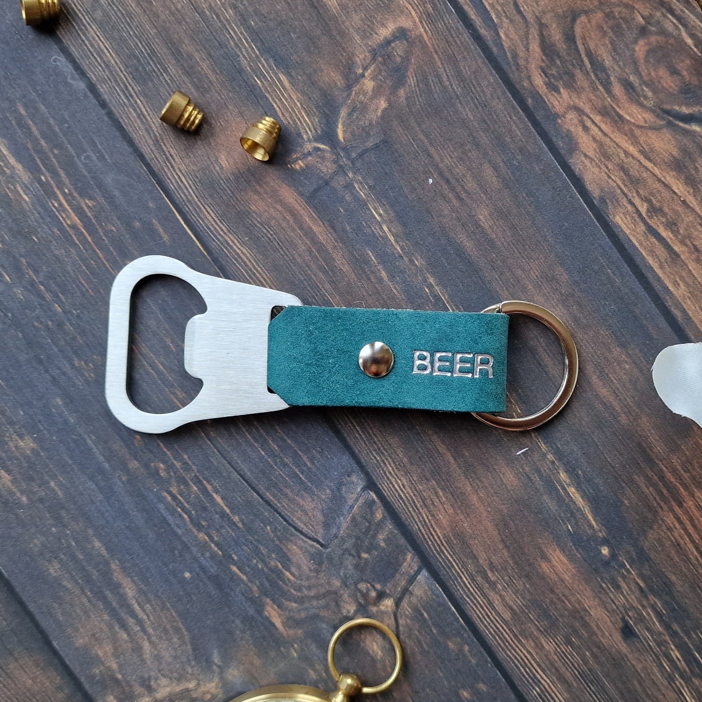 Personalised Leather Bottle Opener