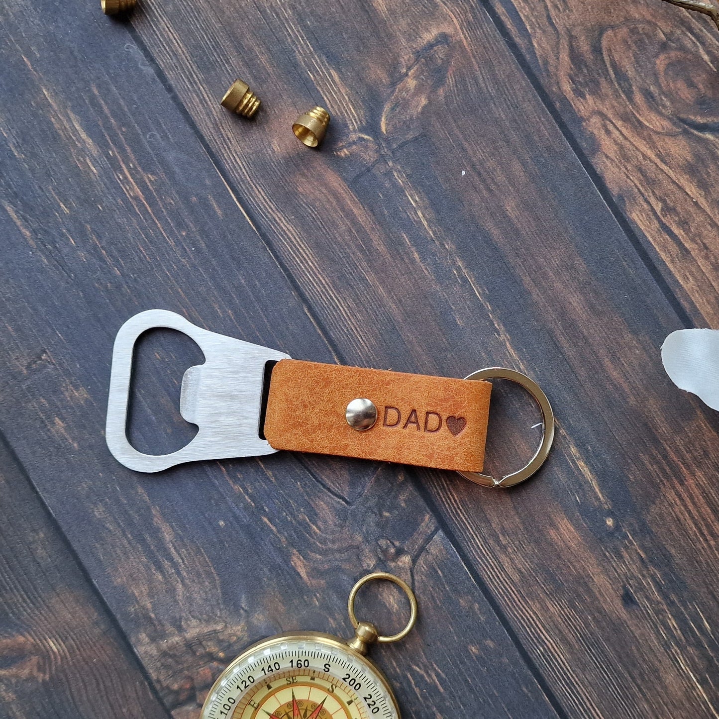 Personalised Leather Bottle Opener