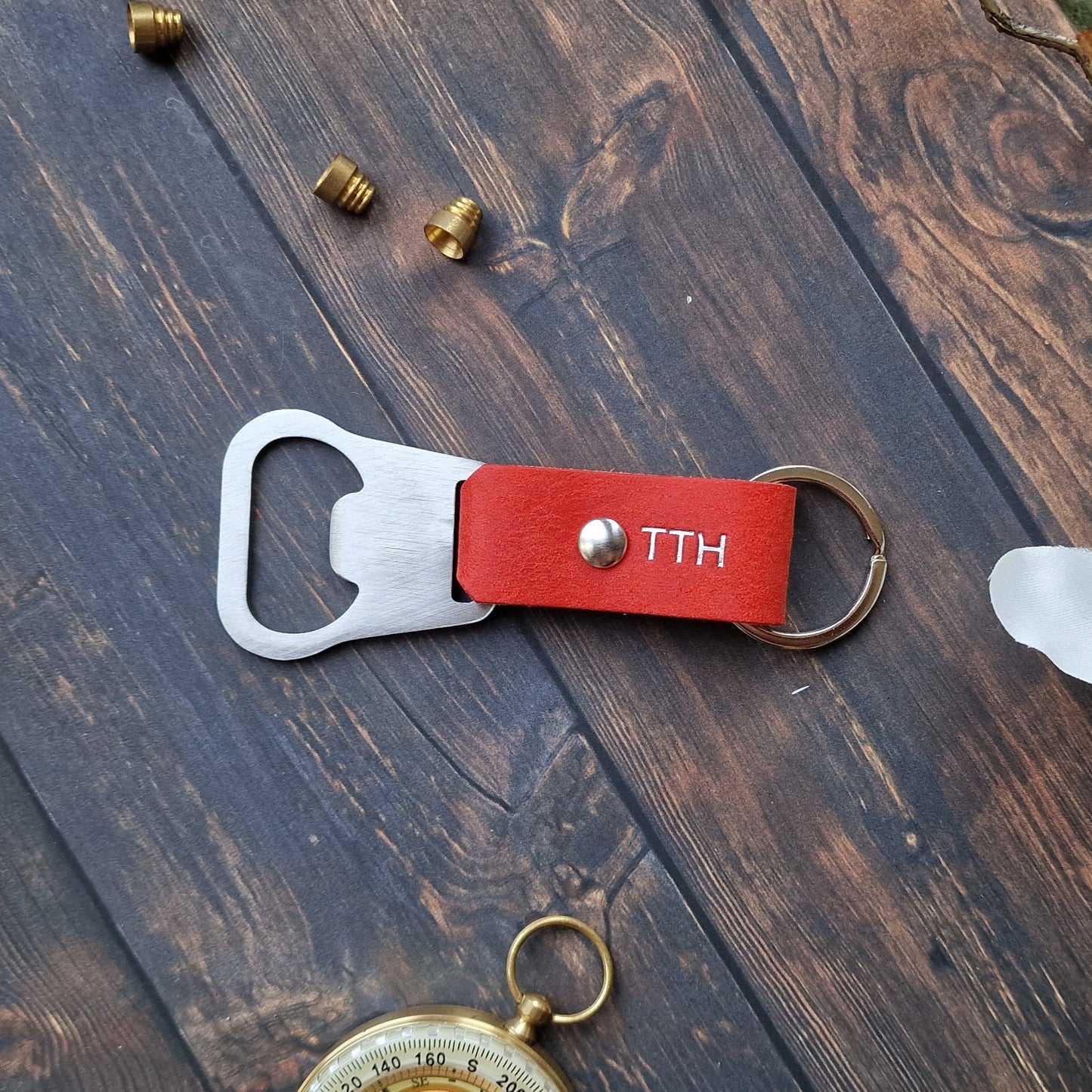 Personalised Leather Bottle Opener