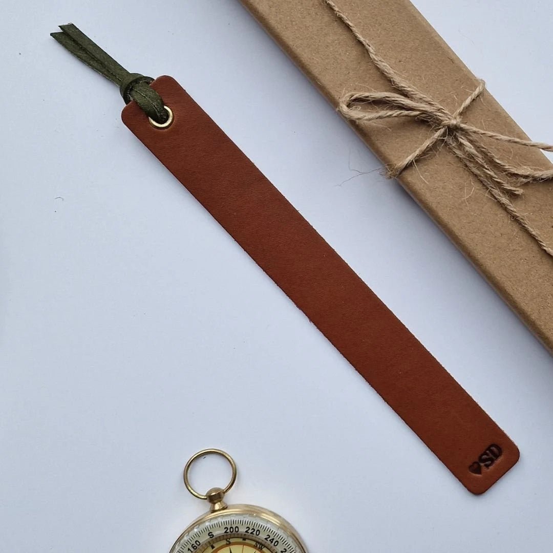Personalised Leather Bookmark