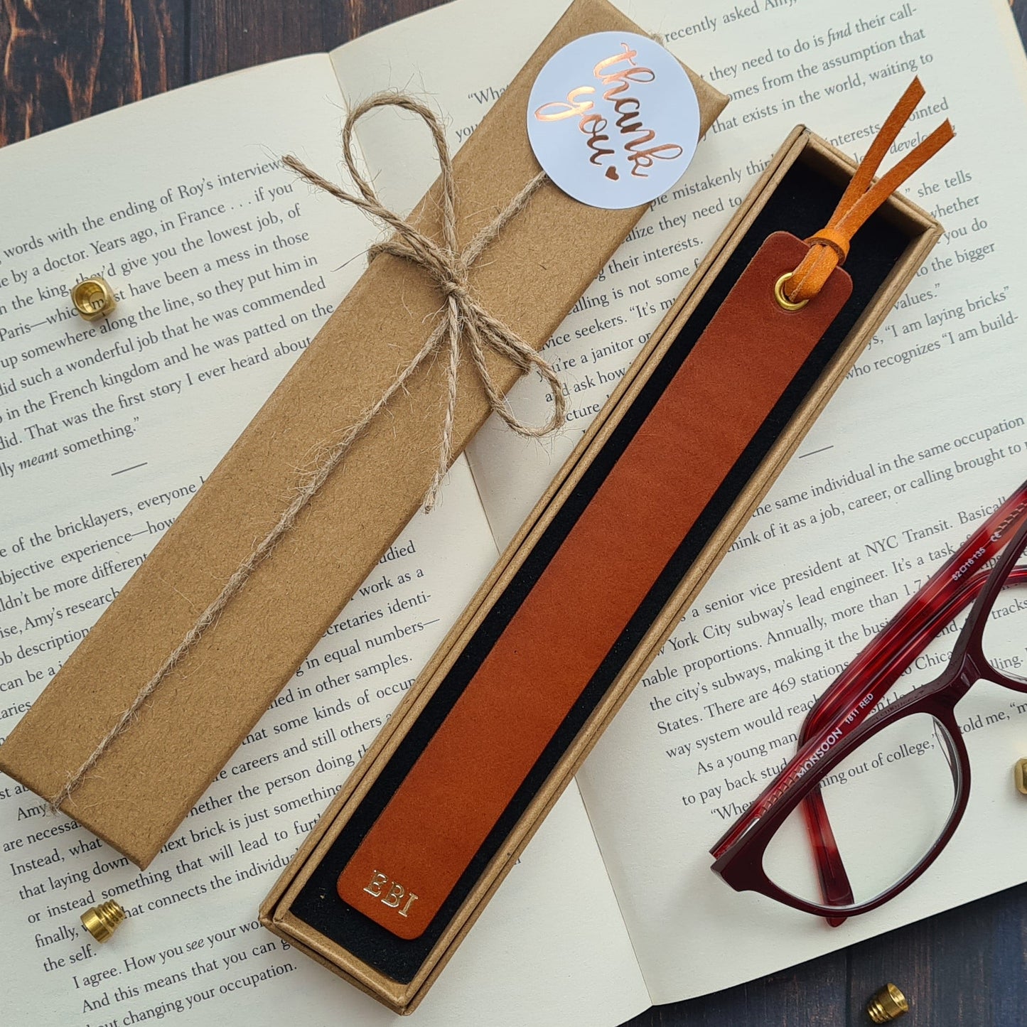 Bookmark Leather Gift