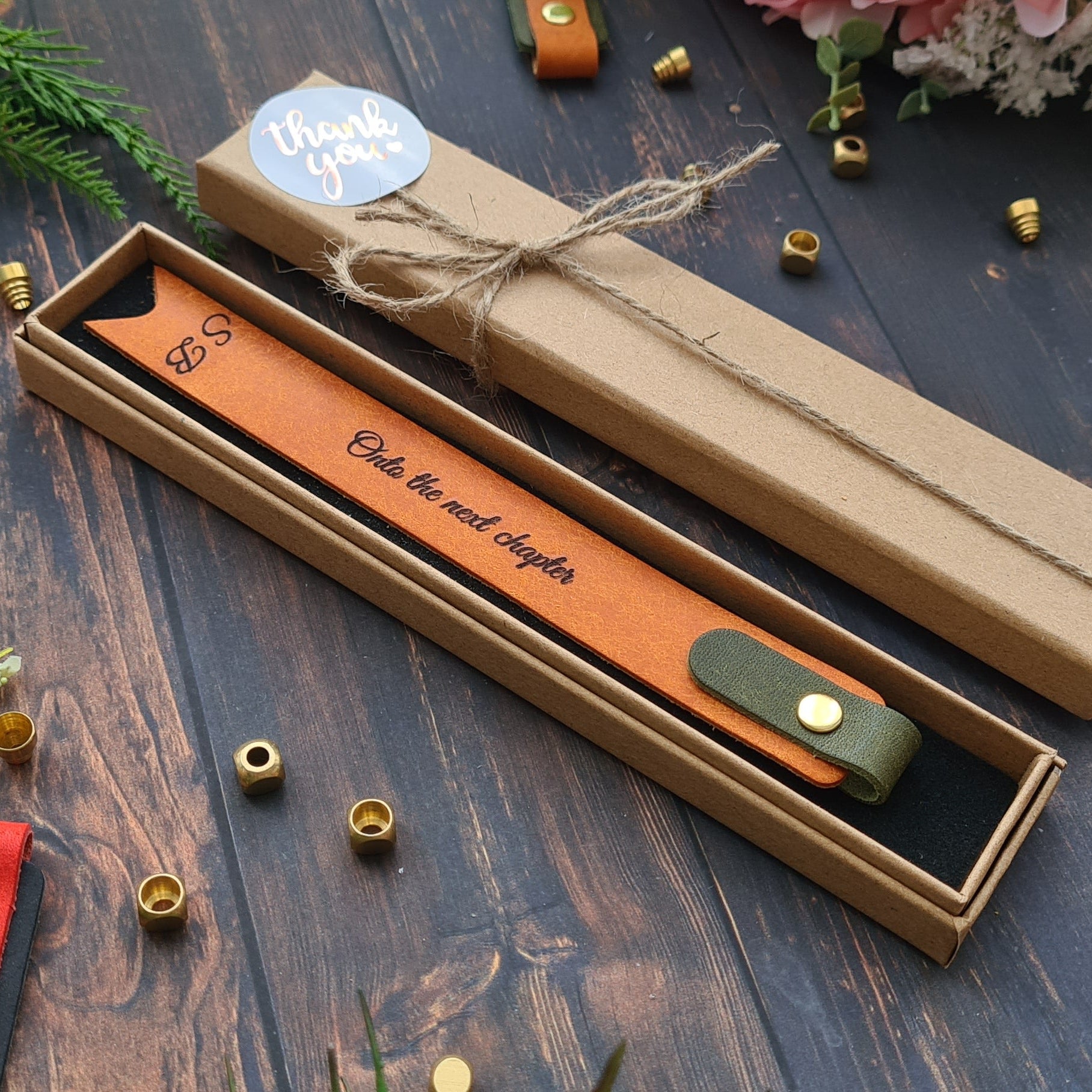 Personalised Leather Bookmark