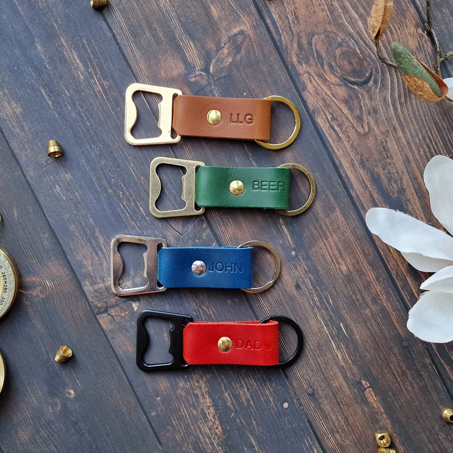 Personalised Leather Bottle Opener
