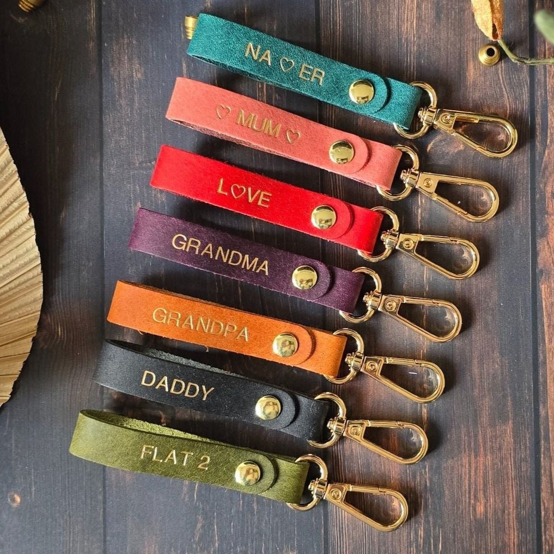 Personalised Leather Keychain