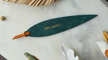 Willow Personalised Leather Bookmark