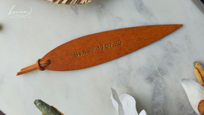 Willow Personalised Leather Bookmark