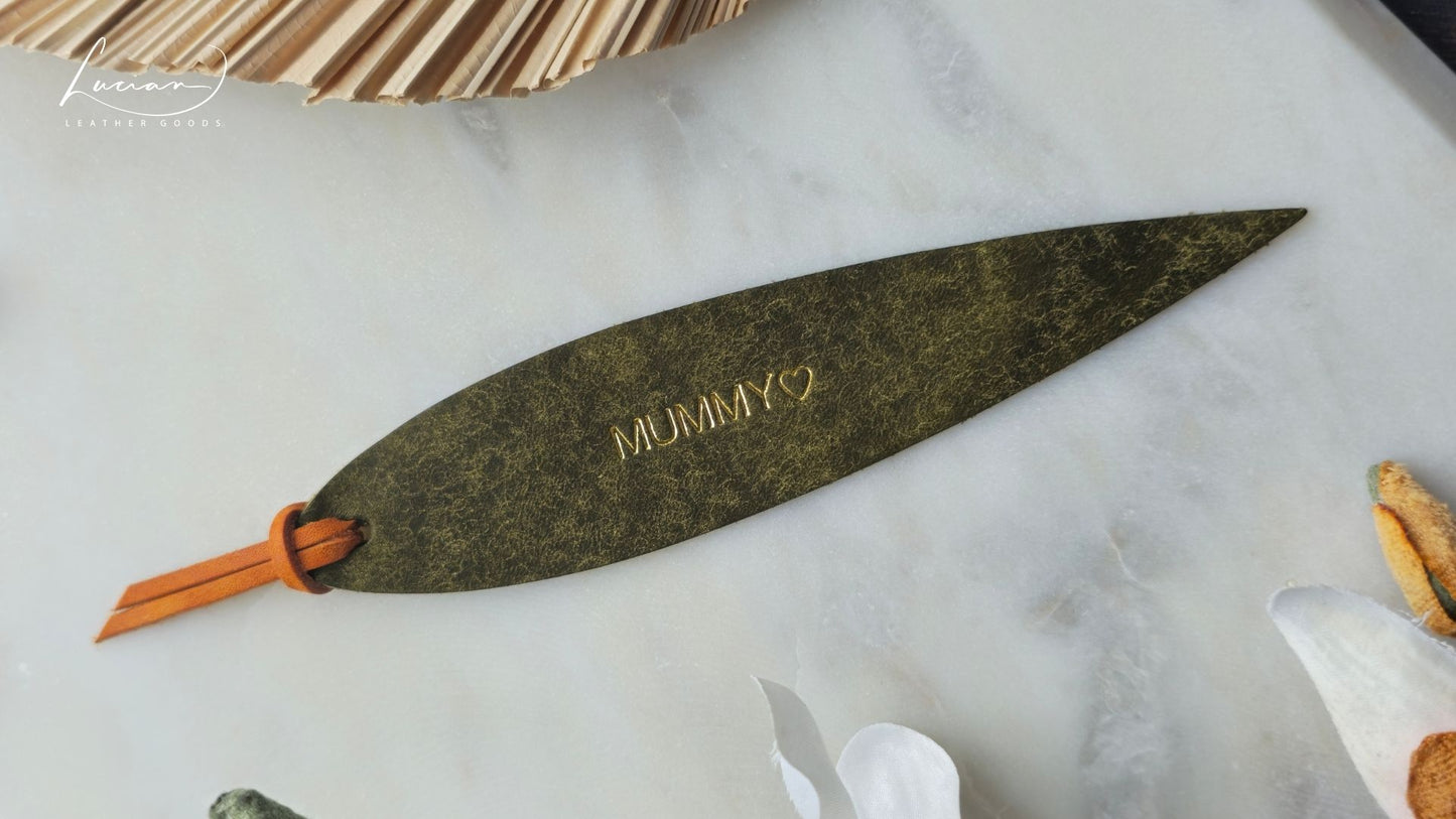 Willow Personalised Leather Bookmark