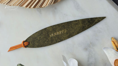 Willow Personalised Leather Bookmark
