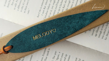 Willow Personalised Leather Bookmark