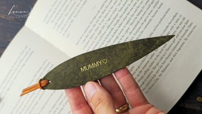 Willow Personalised Leather Bookmark