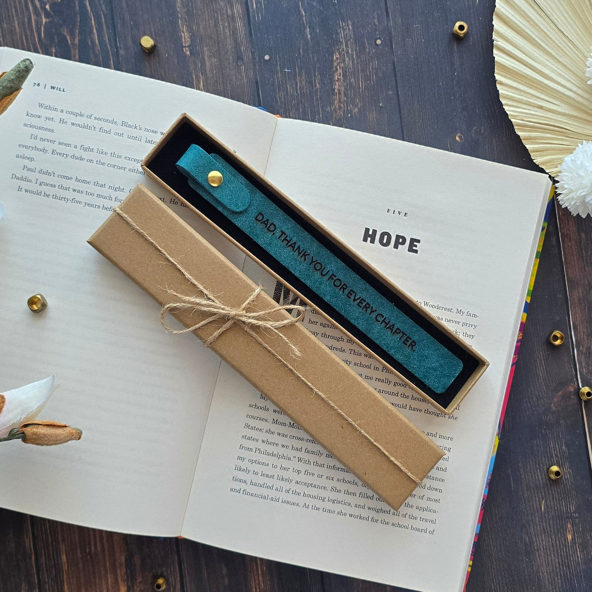 Handmade personalised leather anniversary gift
