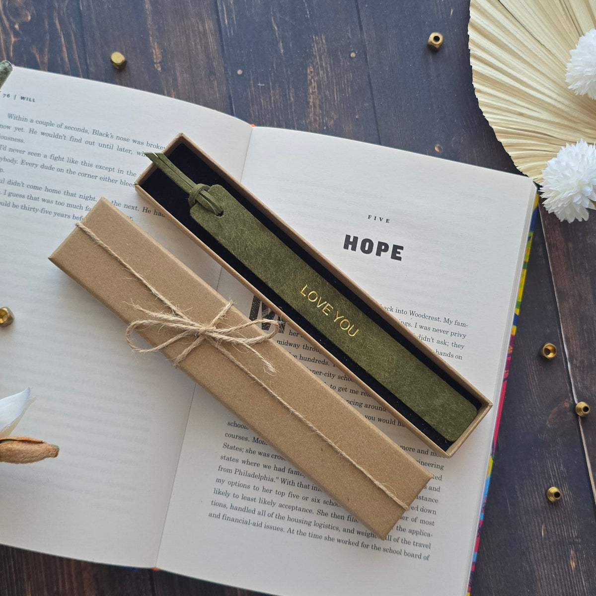 Handmade personalised leather birthday gift
