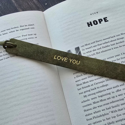 Personalised Leather Bookmark with Tassel – Book Lover Gift