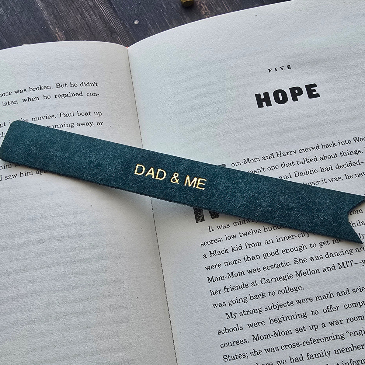  Handmade leather bookmark gift for Dad