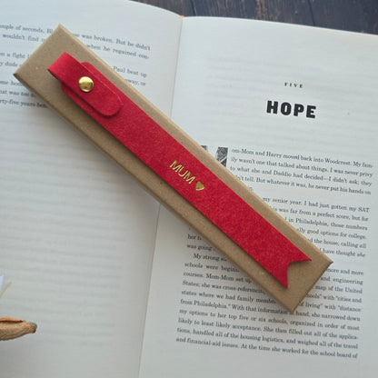 Personalised Christmas bookmark for book lover