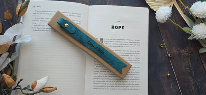 Personalised Leather Bookmark – Graduation Gift