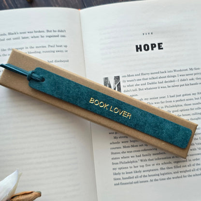 Handmade personalised leather bookmark with tassel