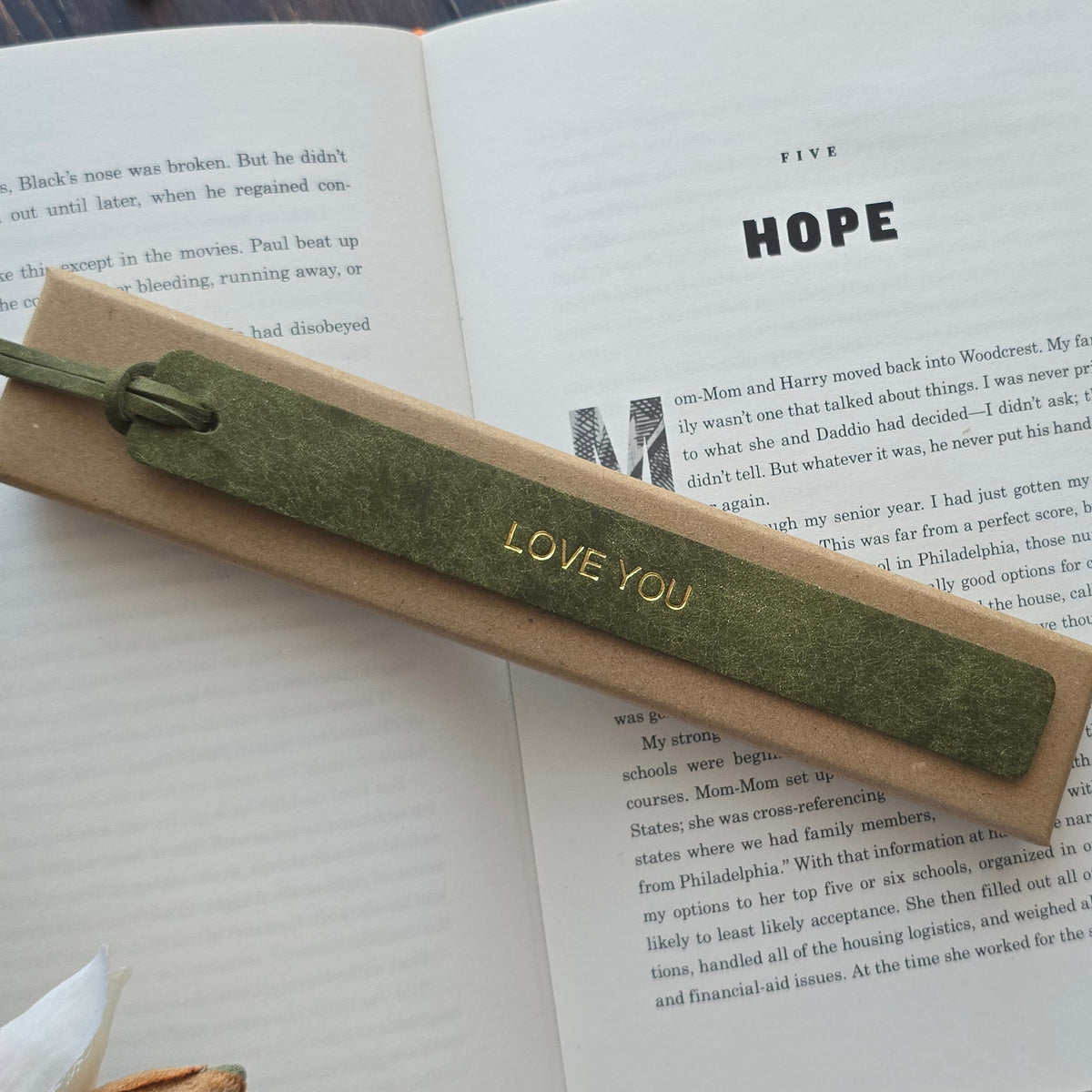 Personalised Leather Bookmark with Tassel – Book Lover Gift