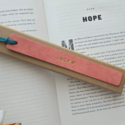 Personalised Leather Bookmark with Tassel – Book Lover Gift