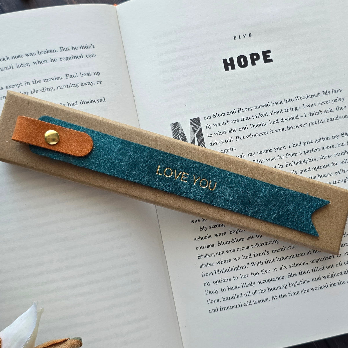 Love you bookmark gift