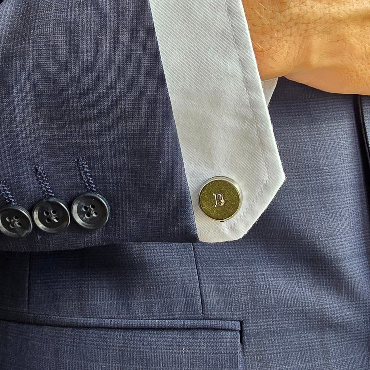 Heritage Personalised Leather Cufflinks | Wedding Gift for Him