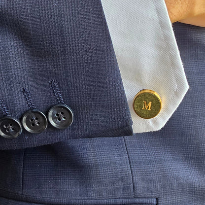 Heritage Personalised Leather Cufflinks | Wedding Gift for Him
