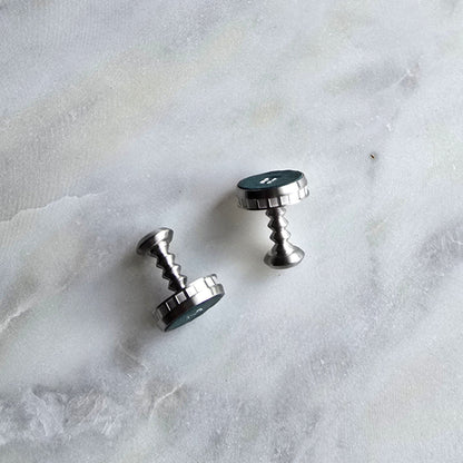 Heritage Personalised Leather Cufflinks | Wedding Gift for Him
