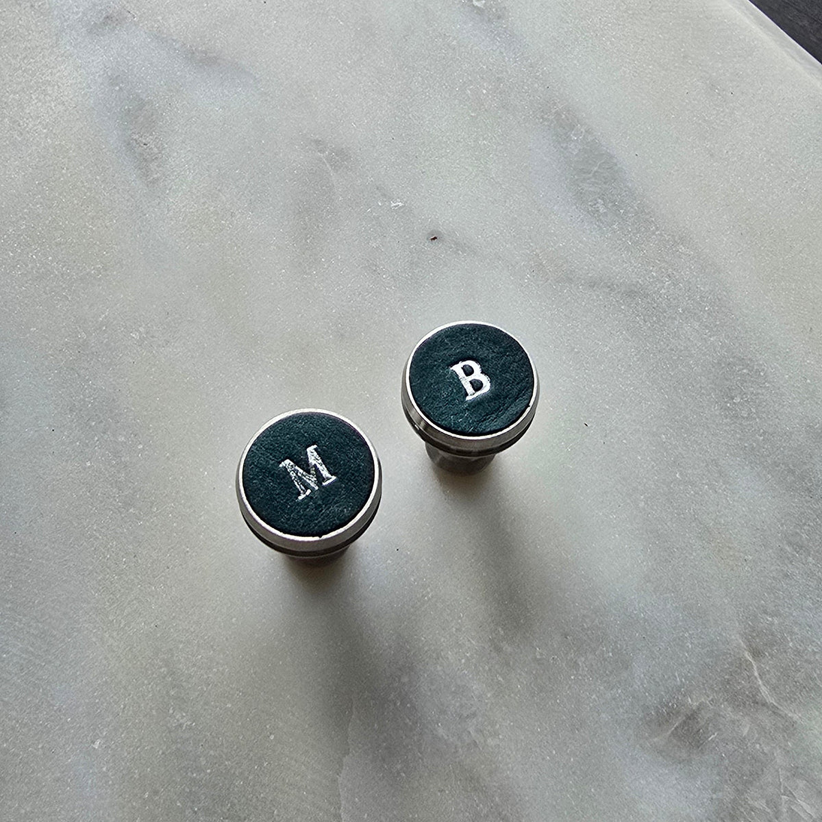 Heritage Personalised Leather Cufflinks | Wedding Gift for Him