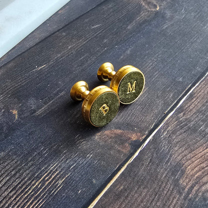 Heritage Personalised Leather Cufflinks | Wedding Gift for Him