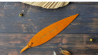 Willow Personalised Leather Bookmark