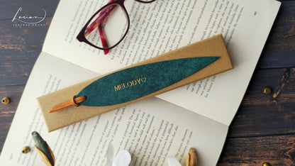 Willow Personalised Leather Bookmark