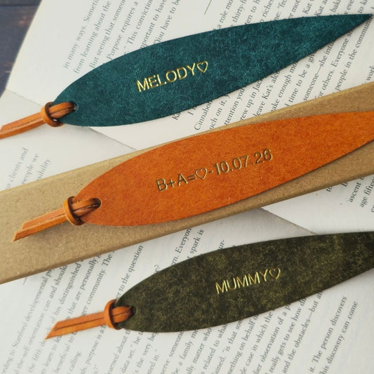 Willow Personalised Leather Bookmark