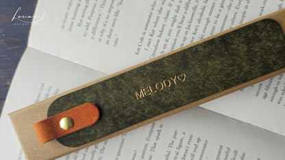 Pinnacle Personalised Leather Bookmark