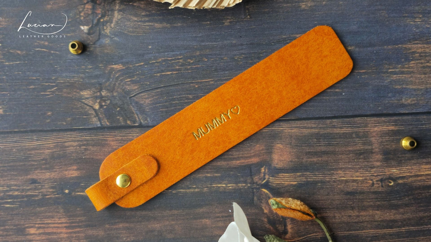 Pinnacle Personalised Leather Bookmark