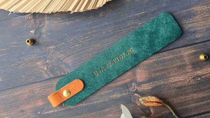 Pinnacle Personalised Leather Bookmark