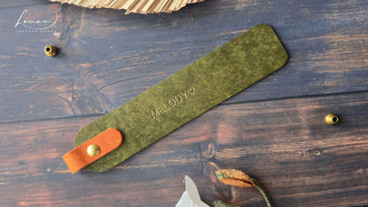 Pinnacle Personalised Leather Bookmark