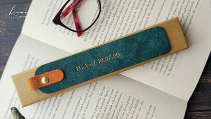Pinnacle Personalised Leather Bookmark