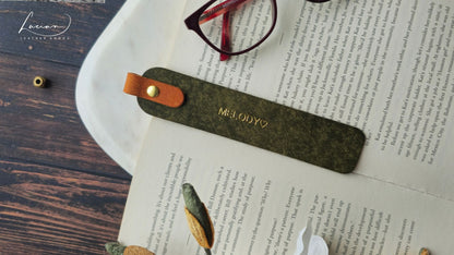Pinnacle Personalised Leather Bookmark