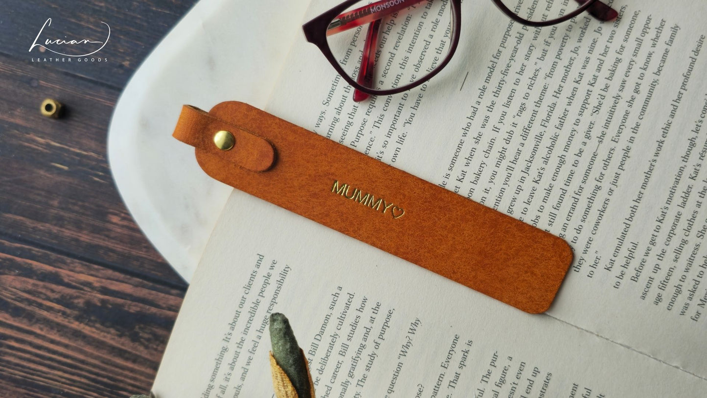 Pinnacle Personalised Leather Bookmark