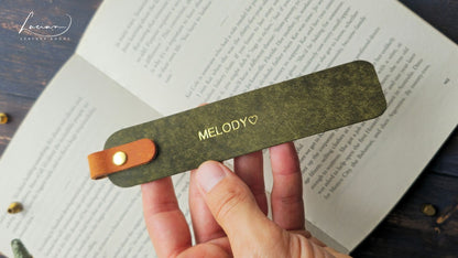 Pinnacle Personalised Leather Bookmark
