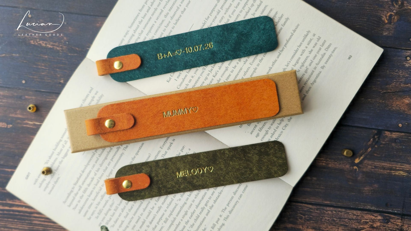 Pinnacle Personalised Leather Bookmark