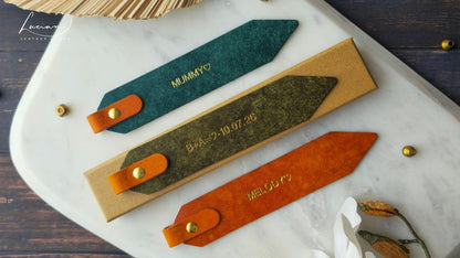 Foundry Personalised Leather Bookmark