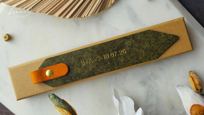 Foundry Personalised Leather Bookmark