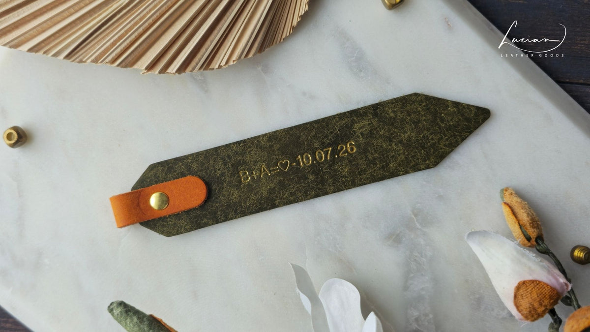 Foundry Personalised Leather Bookmark