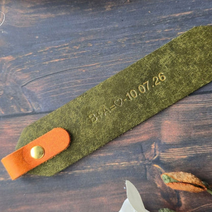 Foundry Personalised Leather Bookmark