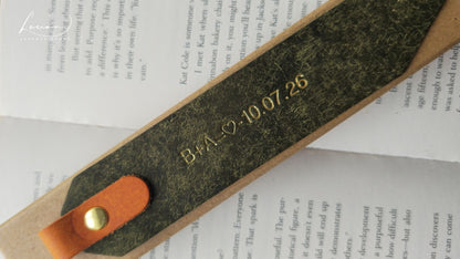 Foundry Personalised Leather Bookmark