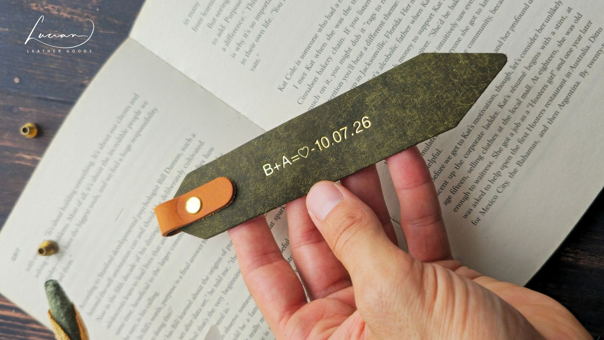 Foundry Personalised Leather Bookmark